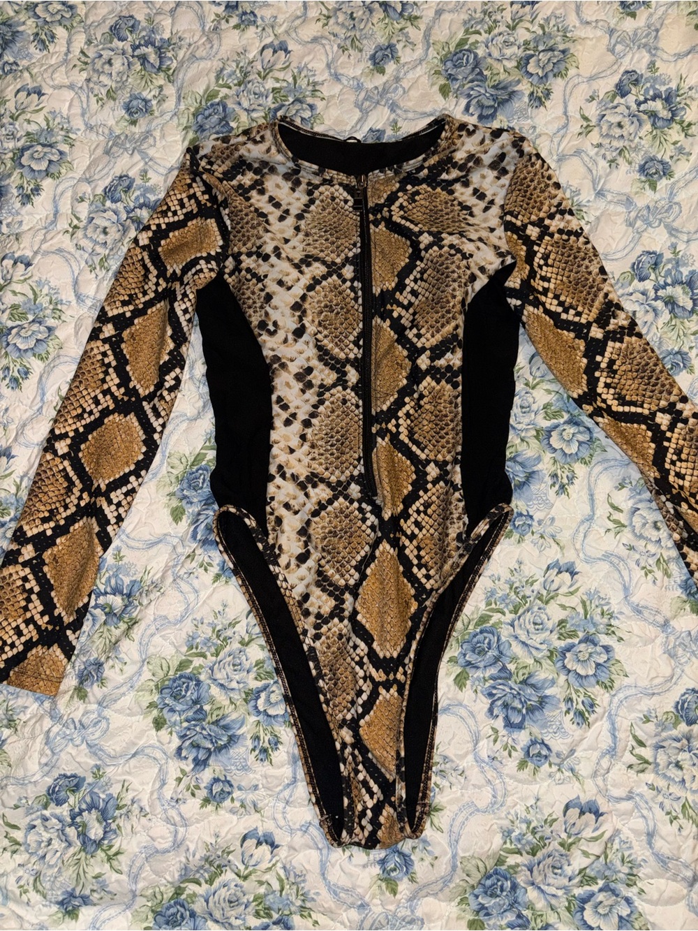Fashion Nova Snake Print Swimsuit